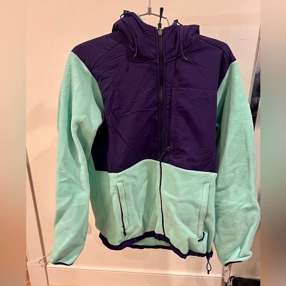 The North Face Purple and Mint Fleece Jacket